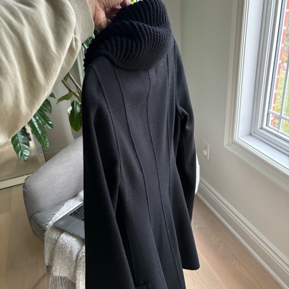 Mackage Aritzia Black Bessie Jacket Knit Lapel Wool Coat - XXS - Picture 5 of 8